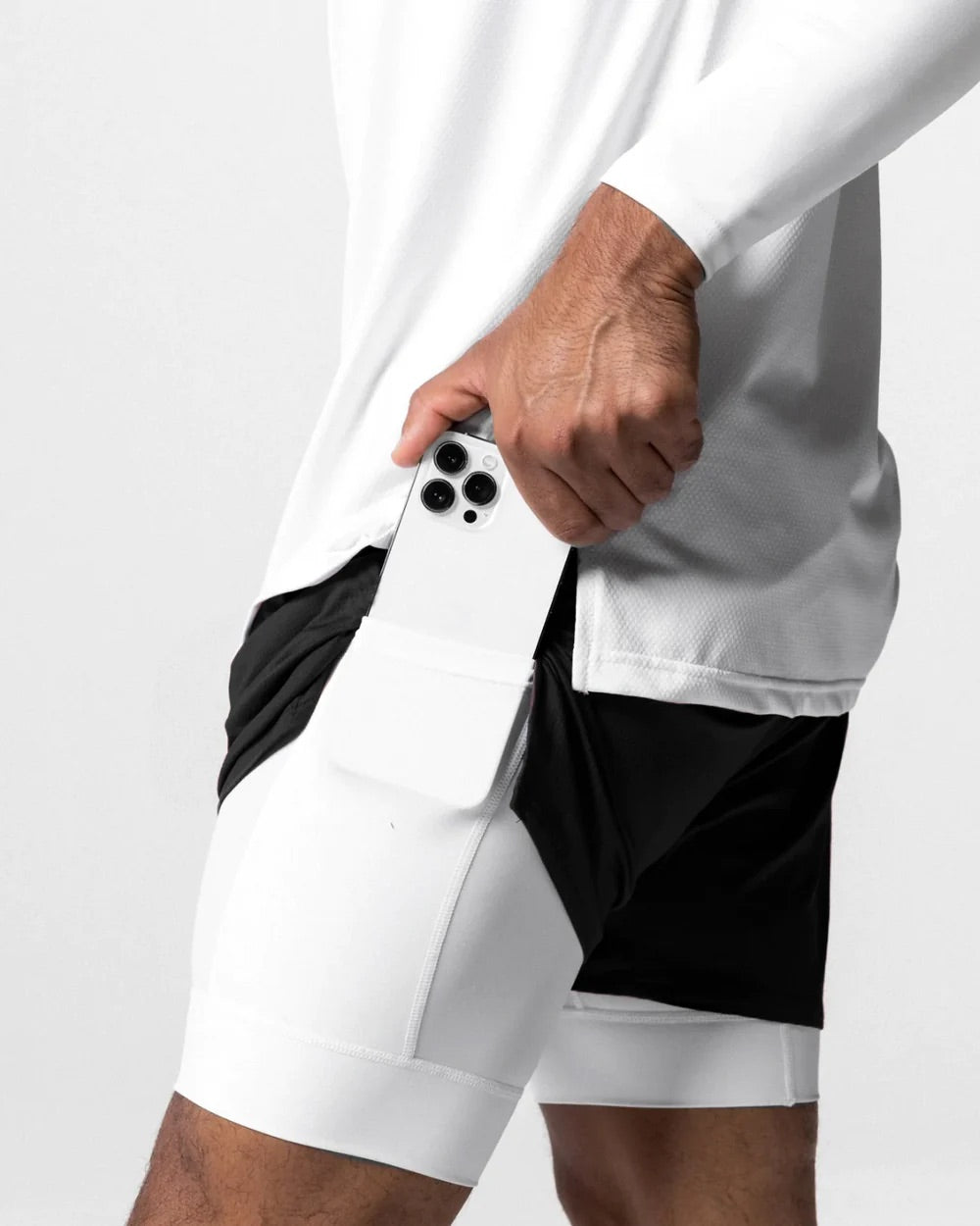 performance pro 5 Liner Short-Black/White