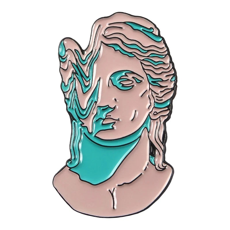 Split Head Sculpture Pins