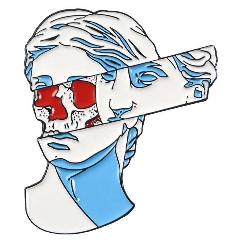 Split Head Sculpture Pins