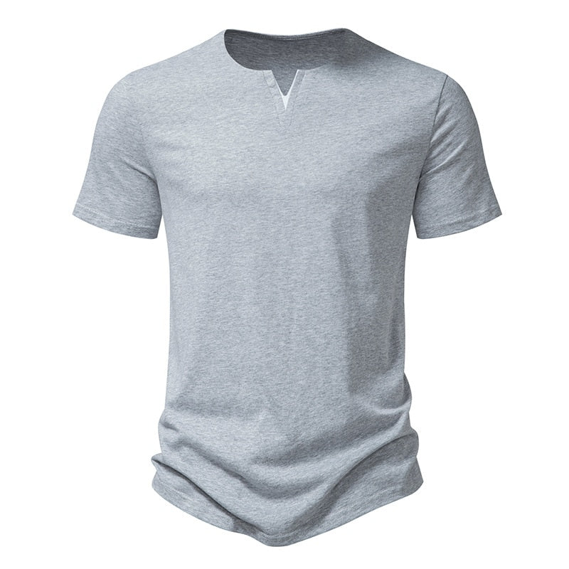 V Collar Short Sleeve T-Shirt
