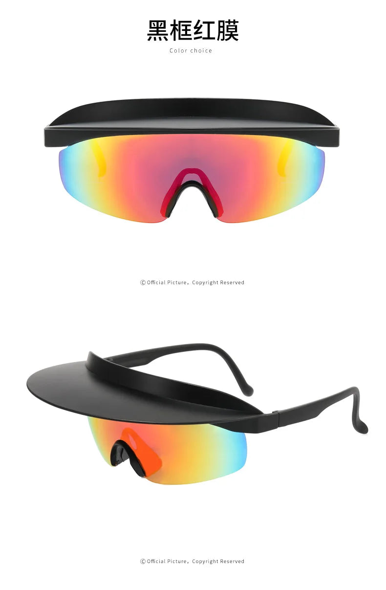 Color Hat Brim Sunglasses