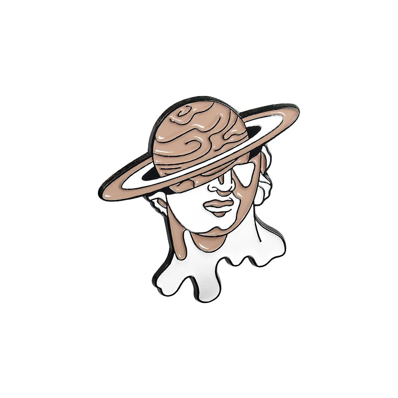 Split Head Sculpture Pins