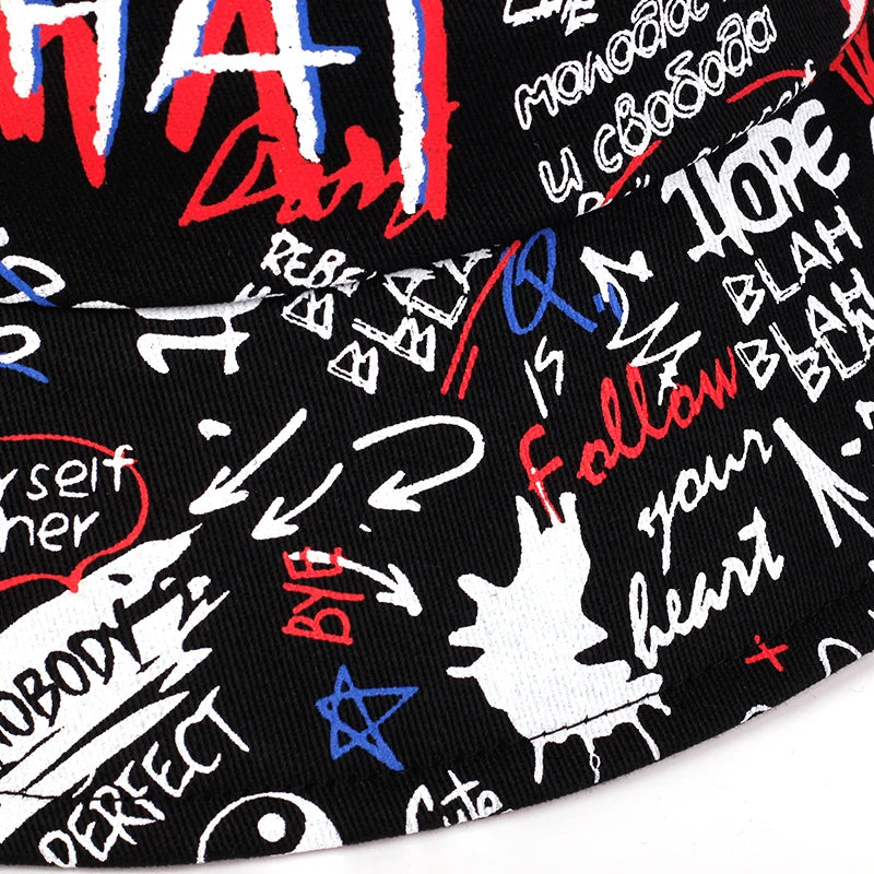 Bucket Hat Hip Hop Cap Graffiti Wild