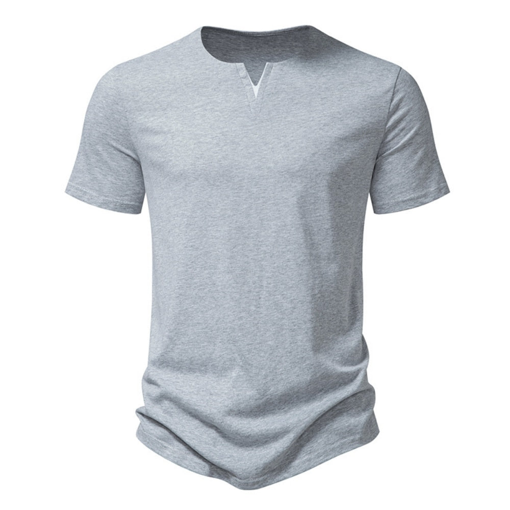 V Collar Short Sleeve T-Shirt
