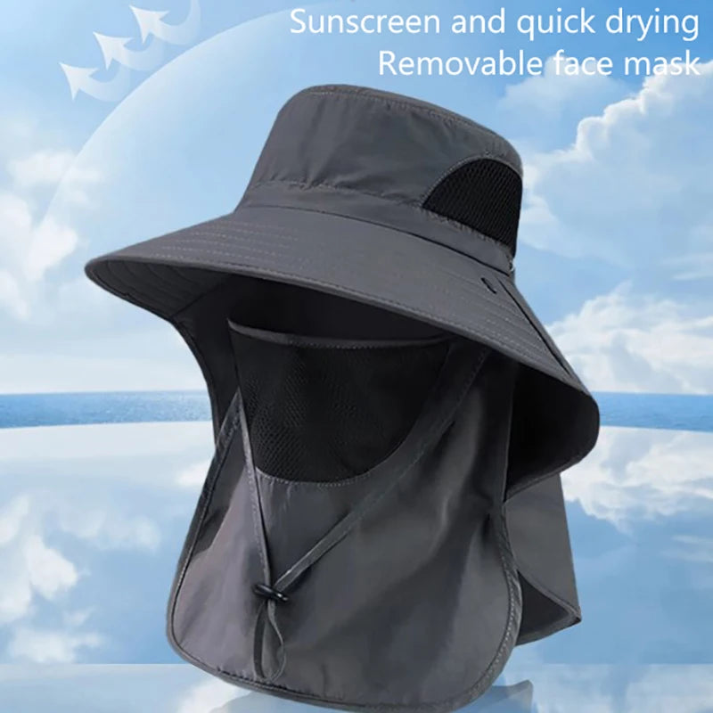 UV Protection Bucket Hat with Neck Flap